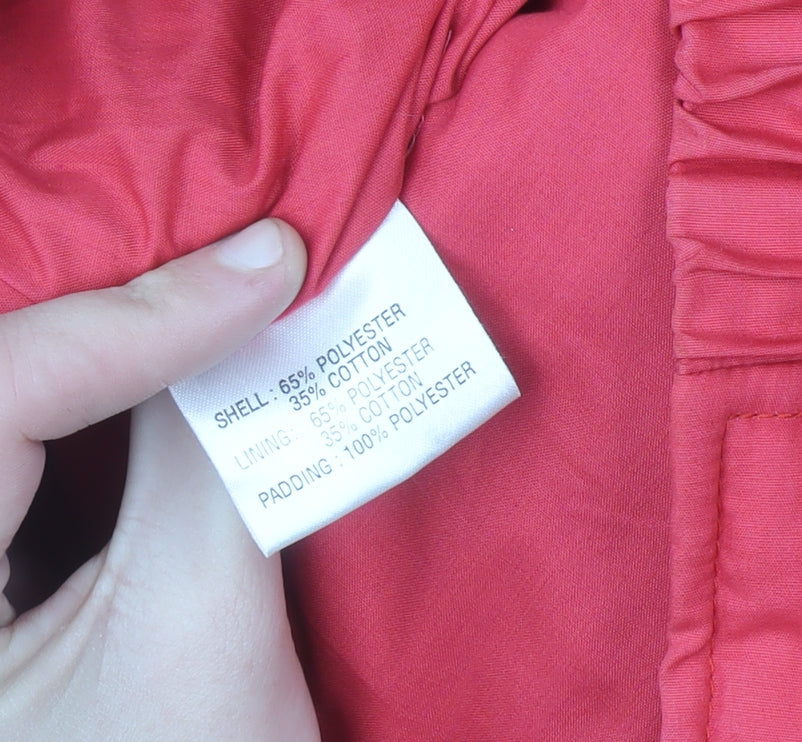 Champion Women's Red Puffer Waistcoat Size S Sleeveless Casual Warm