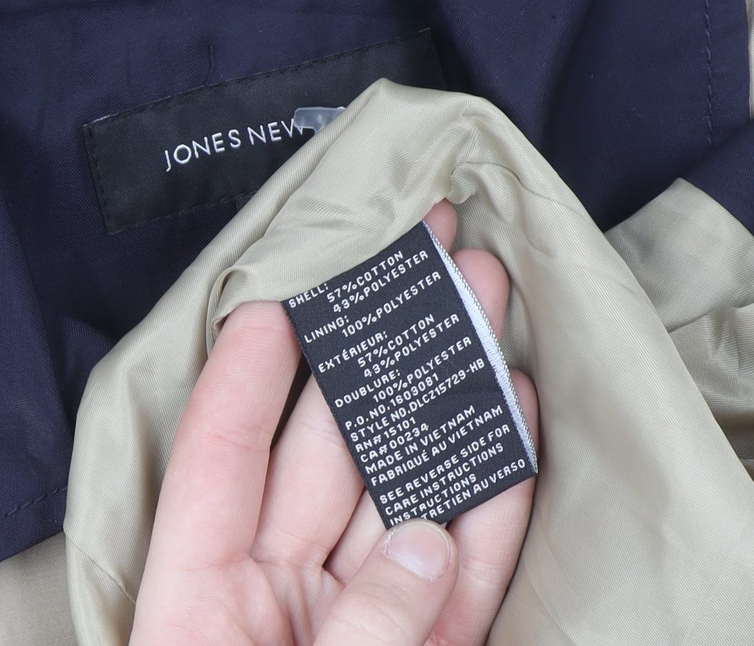 Jones New York Women’s Beige Long Trench Coat Size L