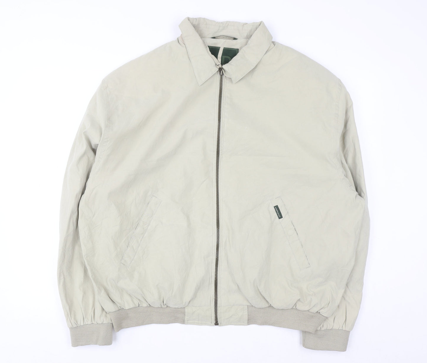 Weatherproof Men's Beige XL Bomber Jacket Polyester Nylon Casual
