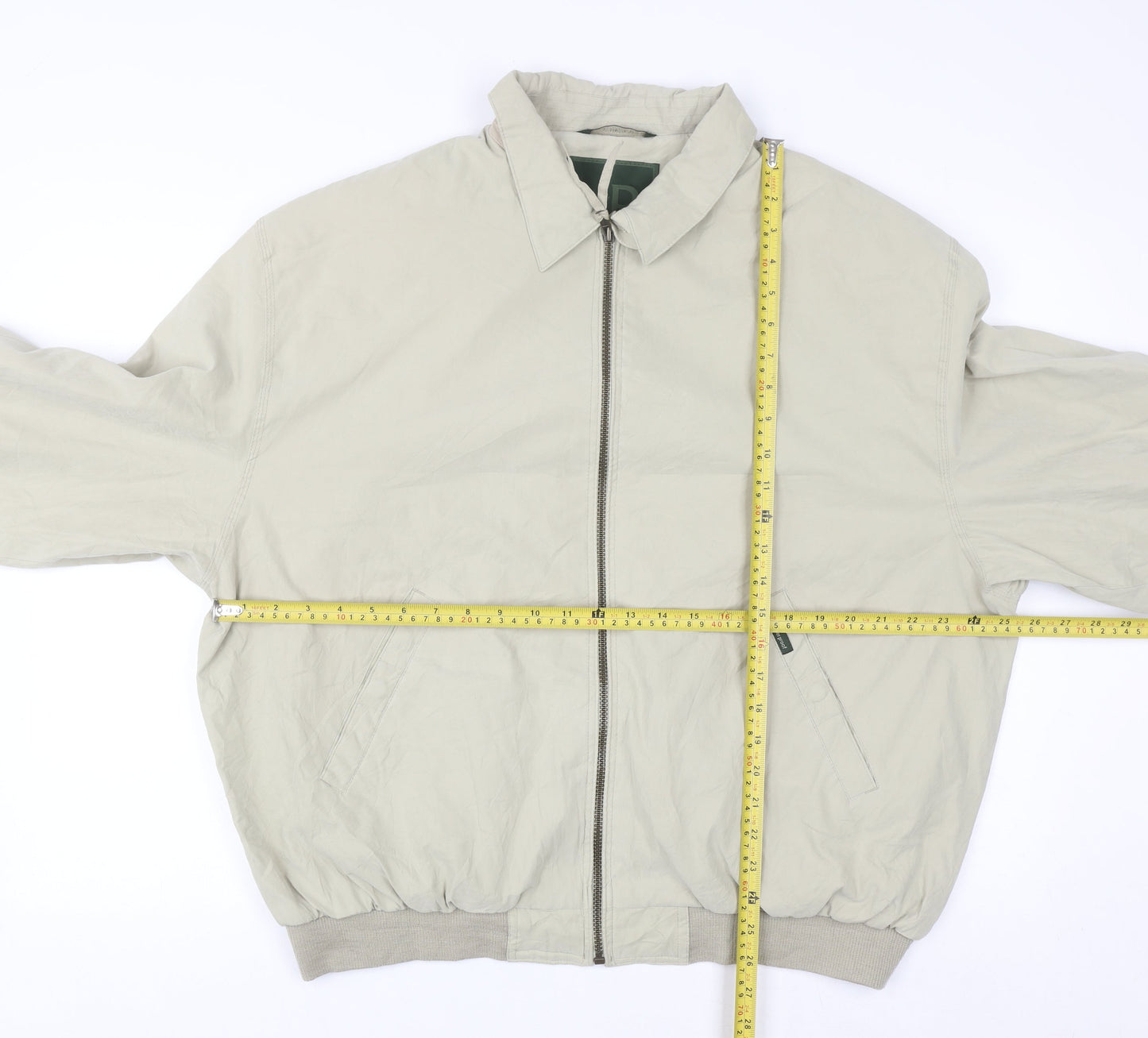 Weatherproof Men's Beige XL Bomber Jacket Polyester Nylon Casual