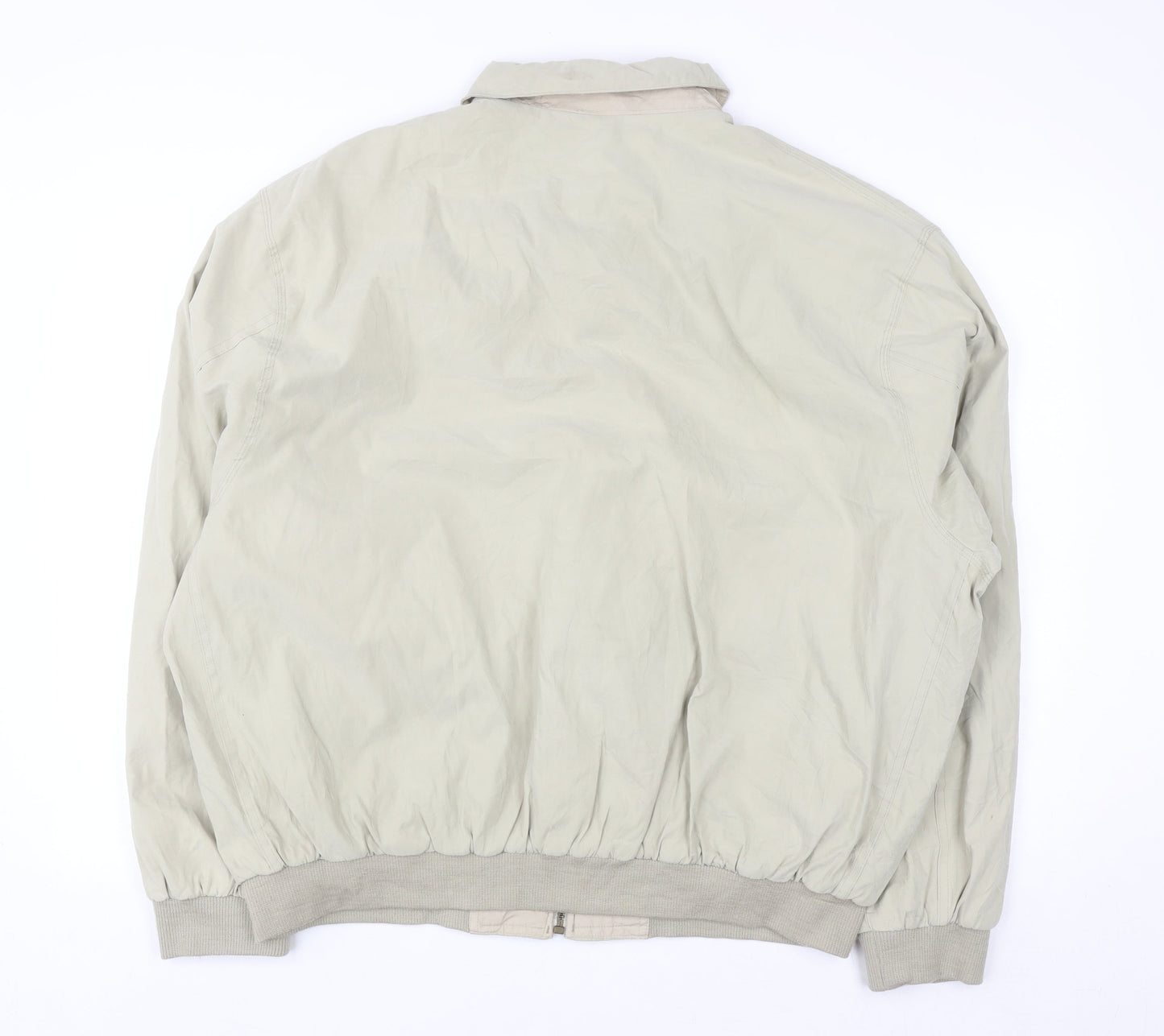 Weatherproof Men's Beige XL Bomber Jacket Polyester Nylon Casual