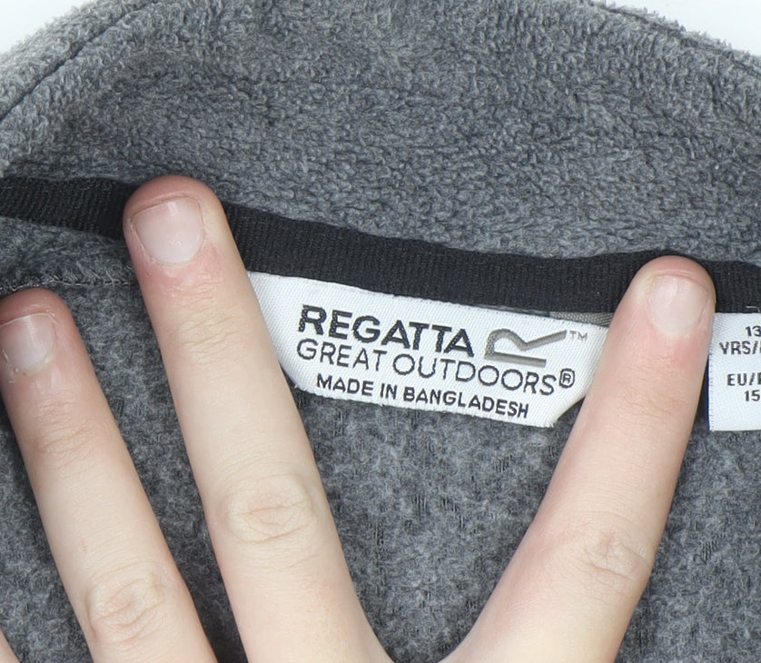 Regatta Boys Grey Fleece Full Zip Jacket 13 Years Outdoor Lightweight Layer