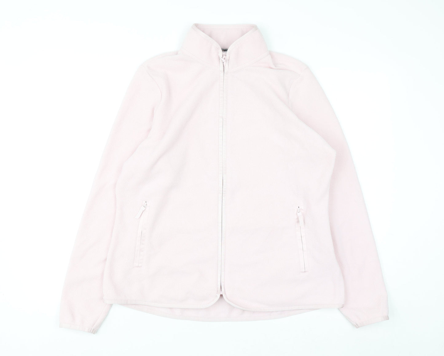 Marks and Spencer Goodmove Women's Pale Pink Fleece Full Zip Jacket Size 14