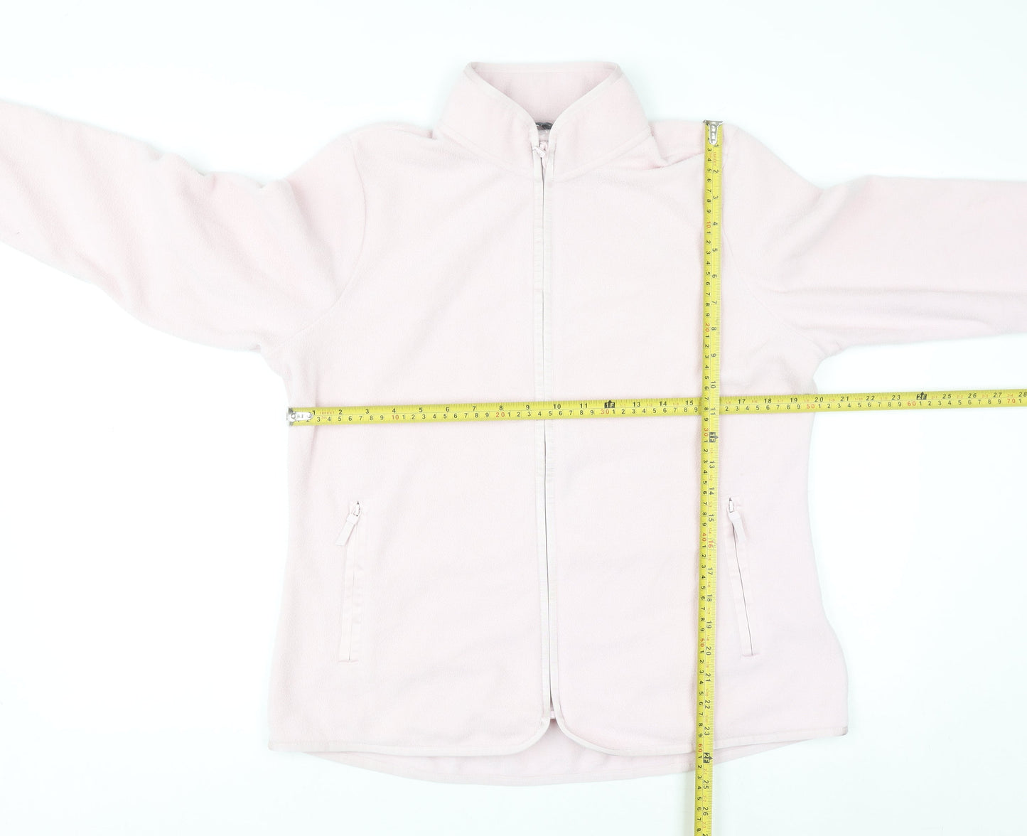Marks and Spencer Goodmove Women's Pale Pink Fleece Full Zip Jacket Size 14