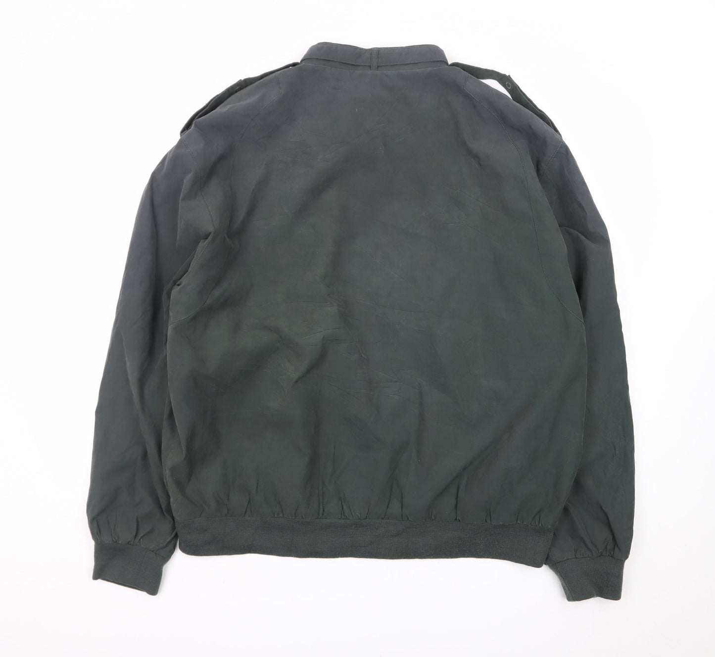 Members Only Men's Green L Bomber Jacket Microfibre Zip-Up