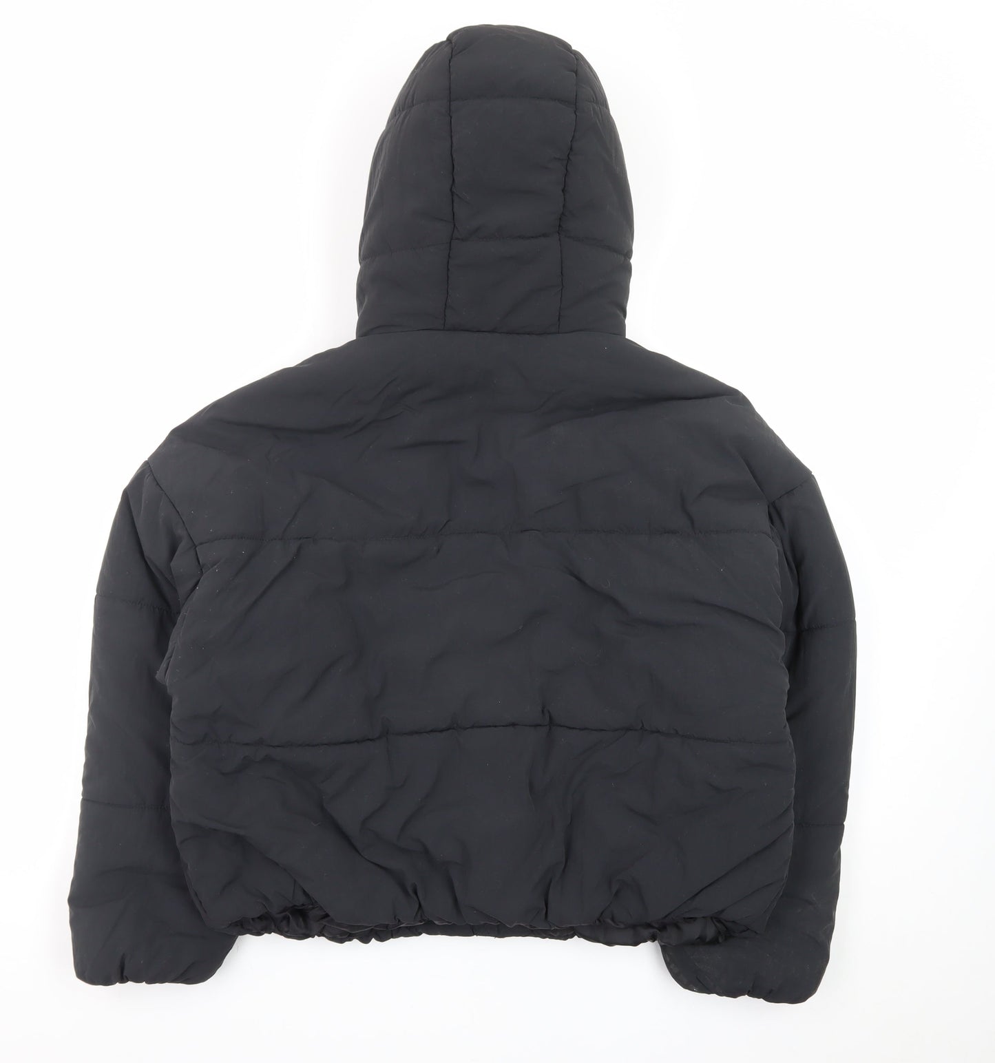 Marks and Spencer Women Black Size 14 Hooded Puffer Jacket
