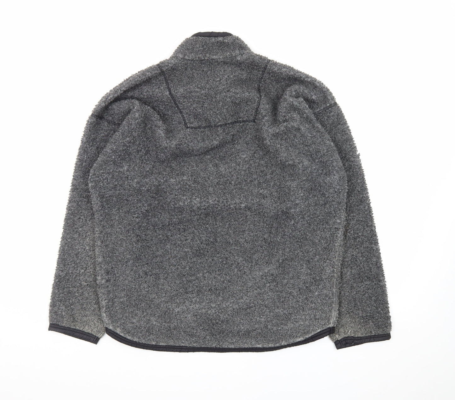 Converse Men's Grey Fleece Henley Sweatshirt Size S Pullover