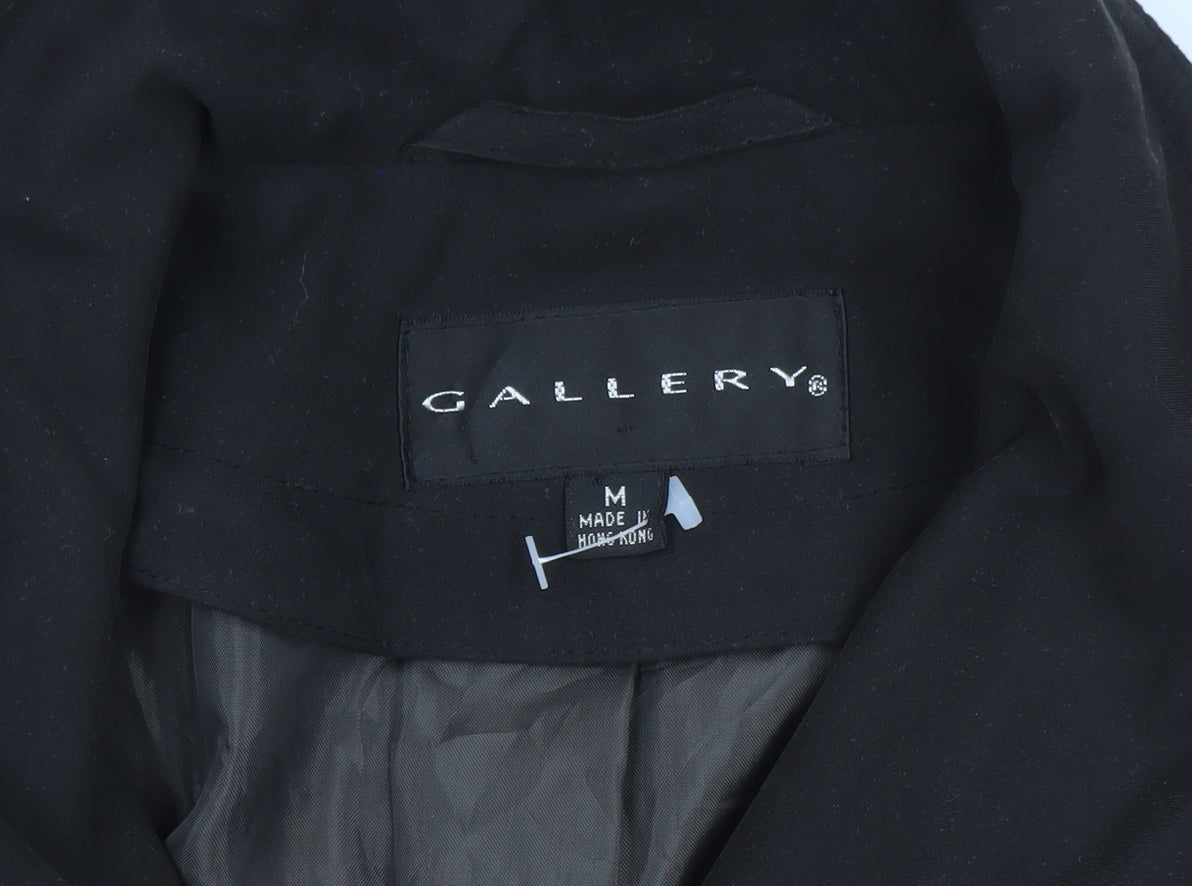 Gallery Women's Brown Long Overcoat Coat M Lined Polyester