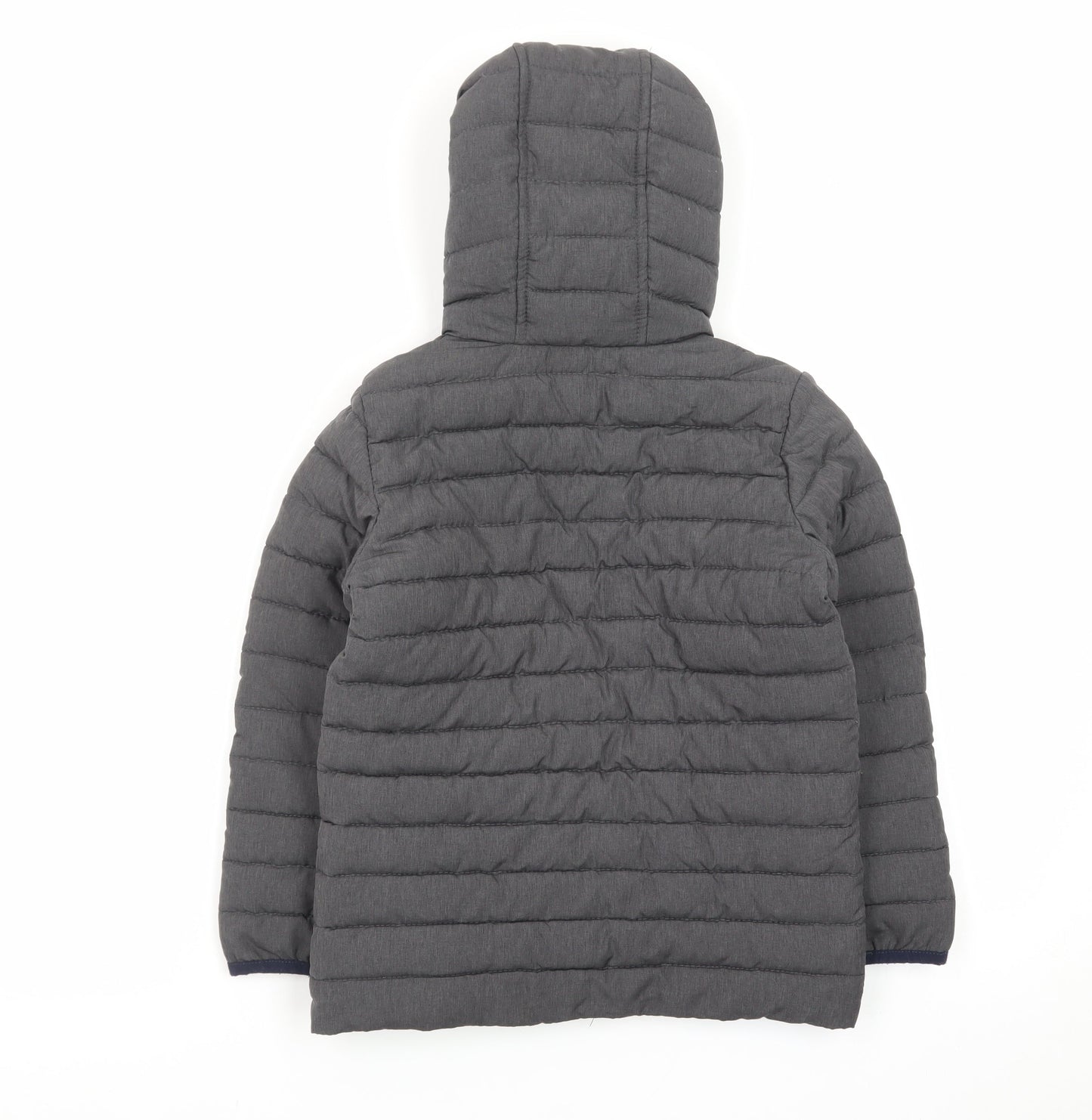 Joules Boys Grey Puffer Jacket Hooded Showerproof Lightweight 6 Years