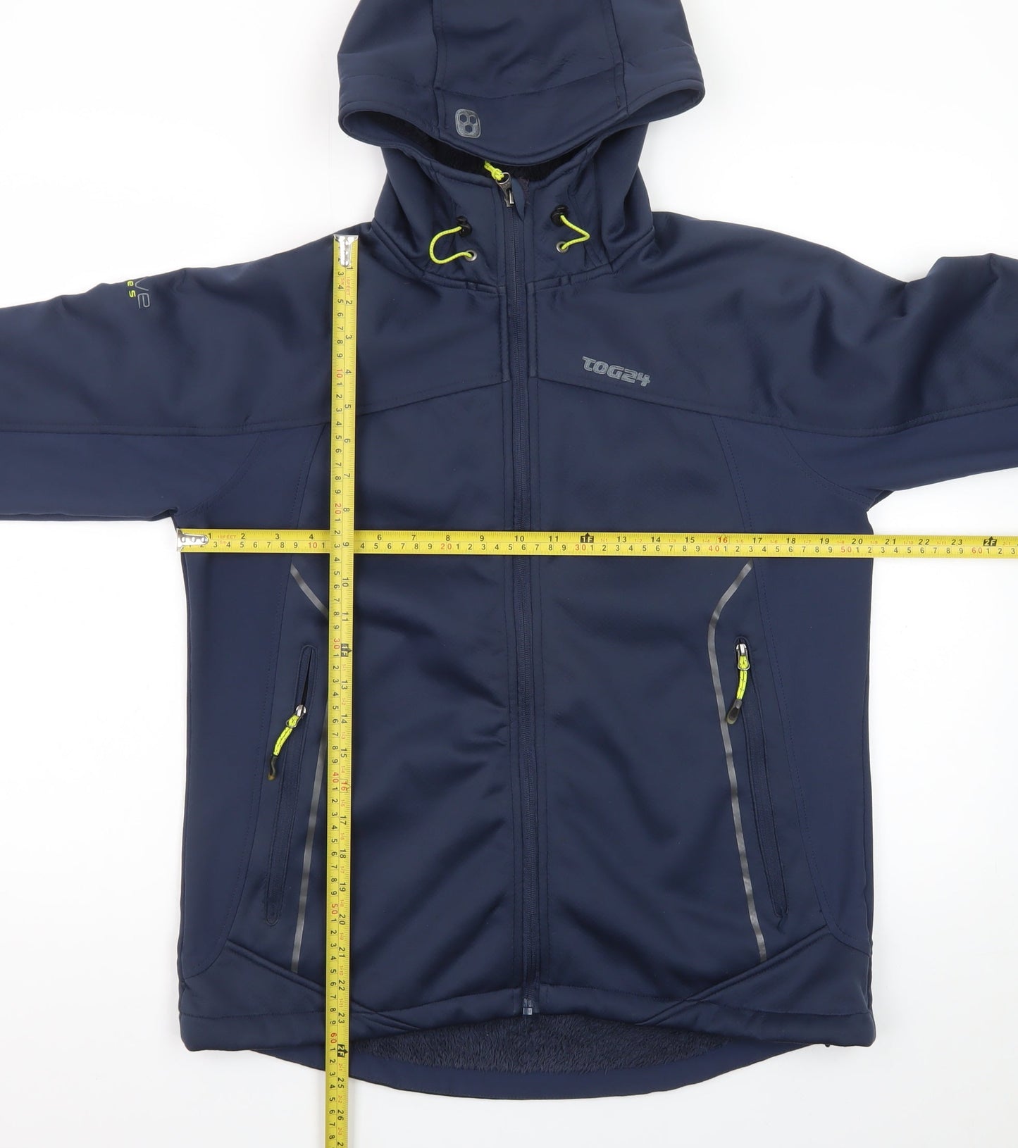 TOG24 Men's Blue Softshell Hooded Jacket Size M Windproof