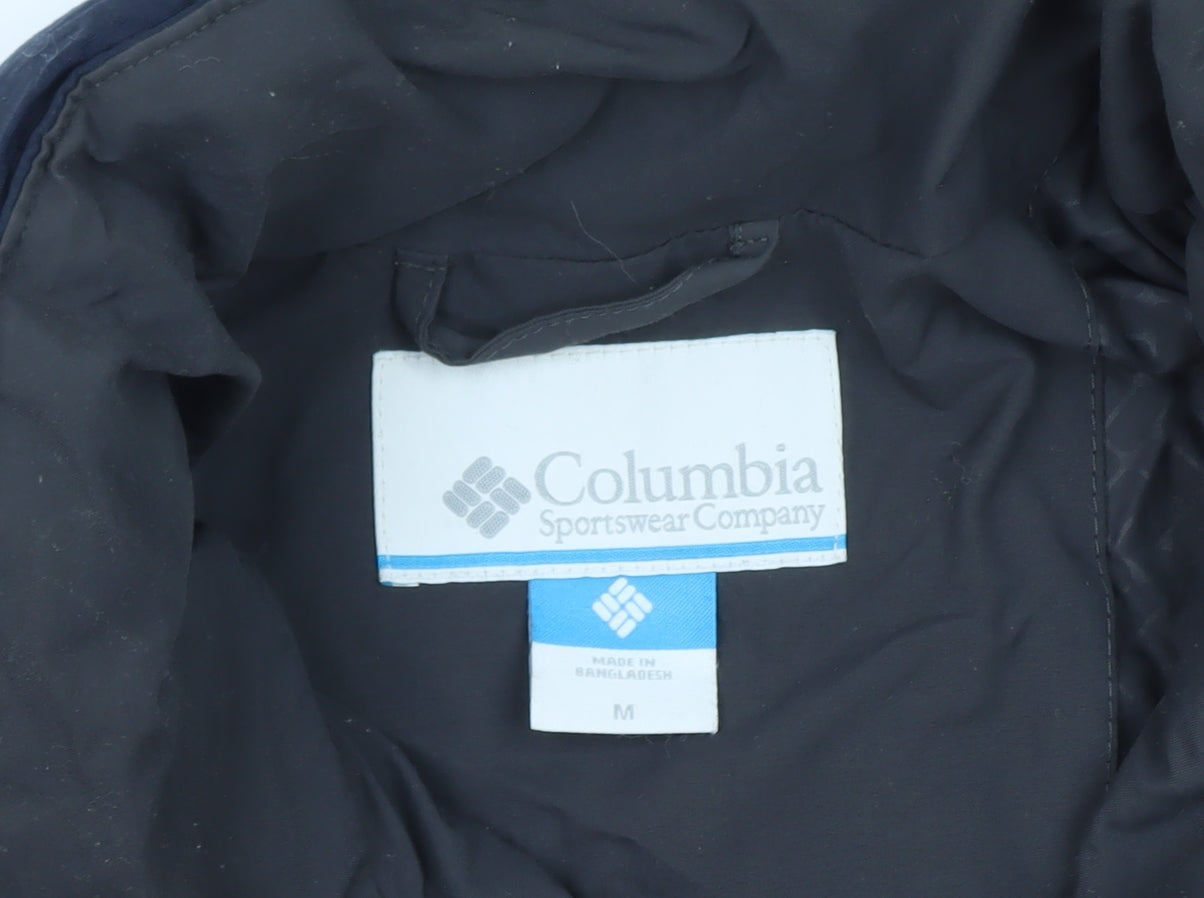 Columbia Mens Blue Waterproof Mid-Length Parka Jacket Size M