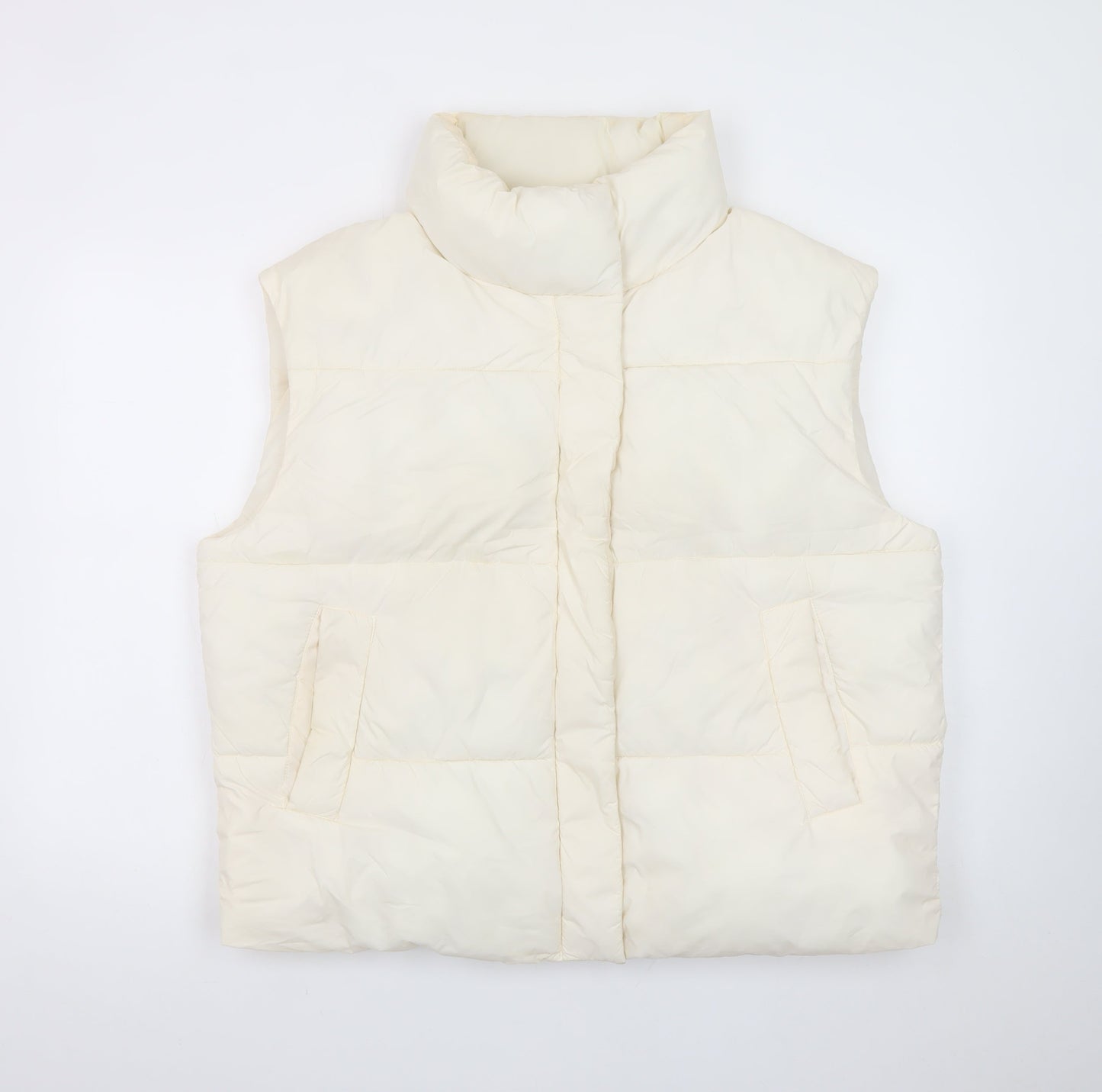 George Women’s Ivory Puffer Gilet Waistcoat Size 12-14
