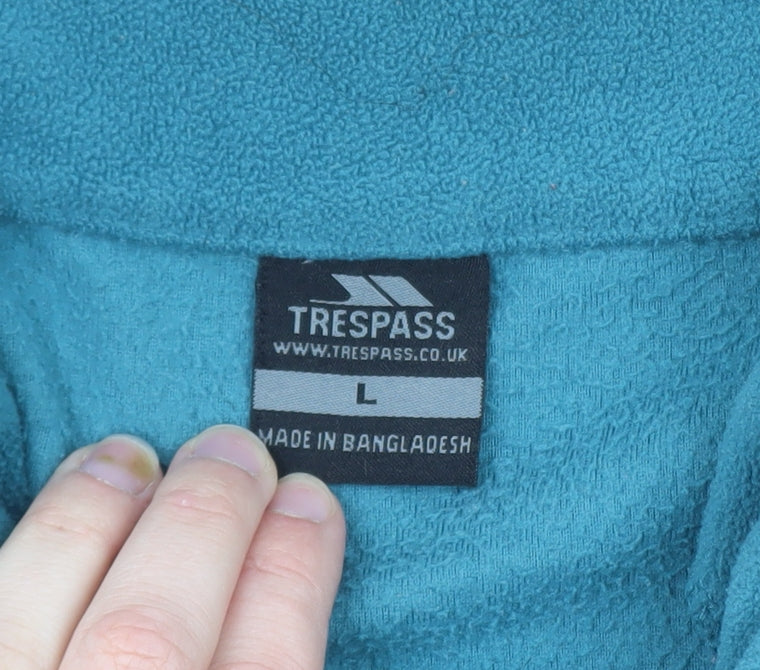Trespass Men's Blue Fleece Full Zip Outdoor Jacket Size L