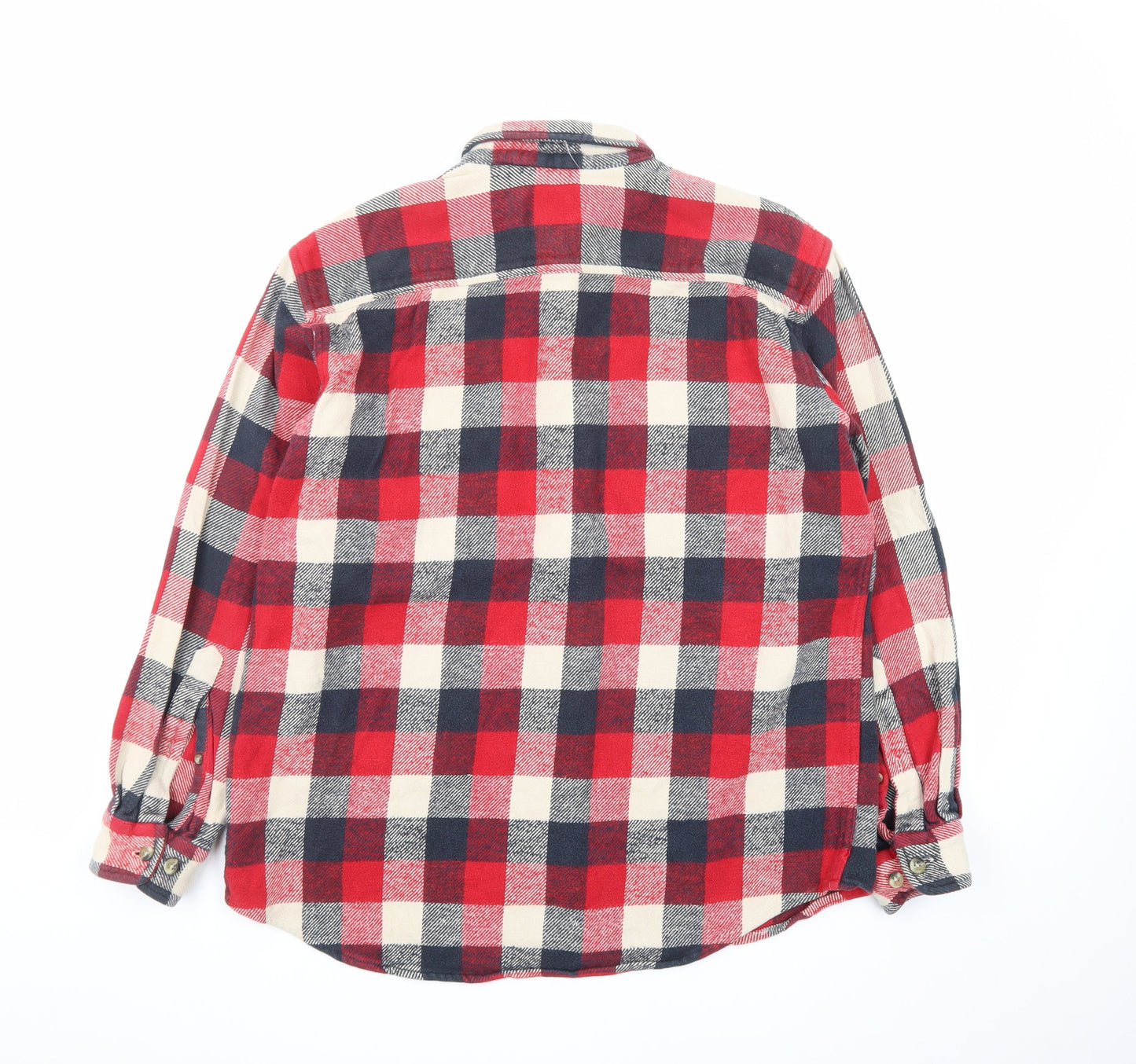RedHead Men's Red Checked Flannel Button-Up Shirt Size L