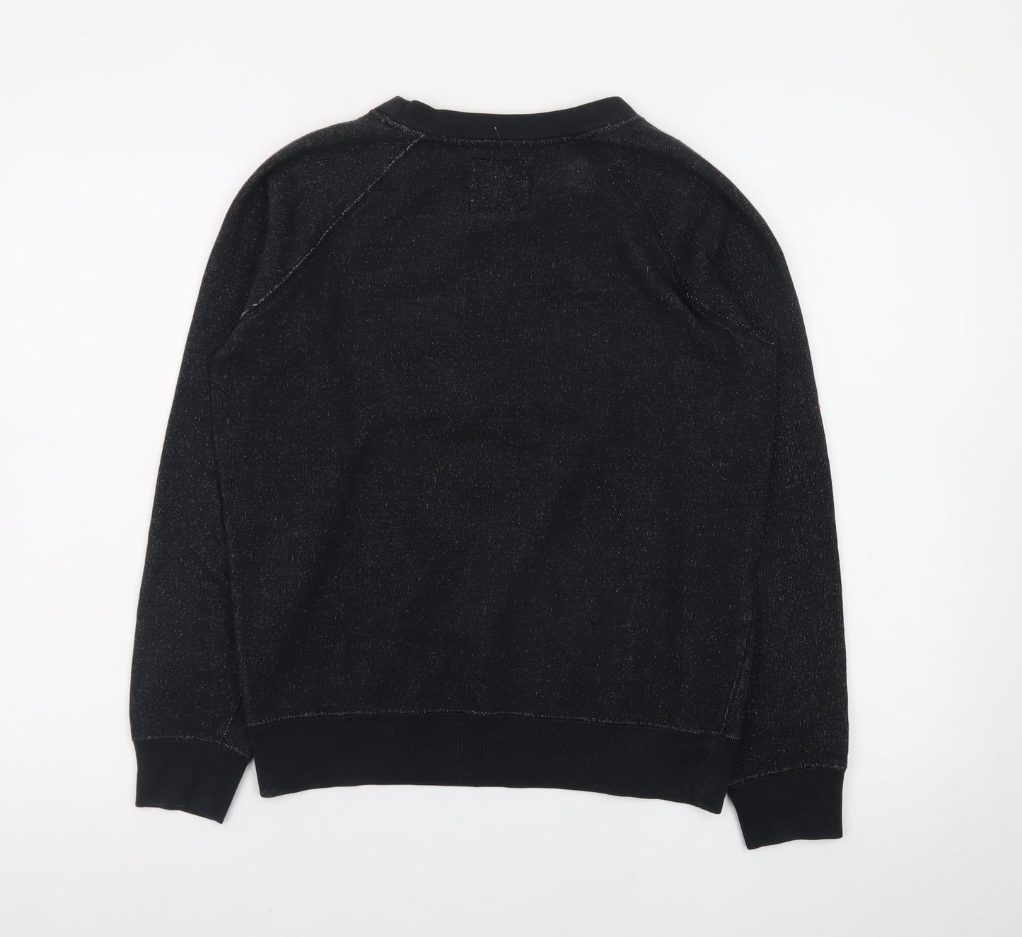 Roots Men's Black XS Pullover Sweatshirt Logo Knit Classic
