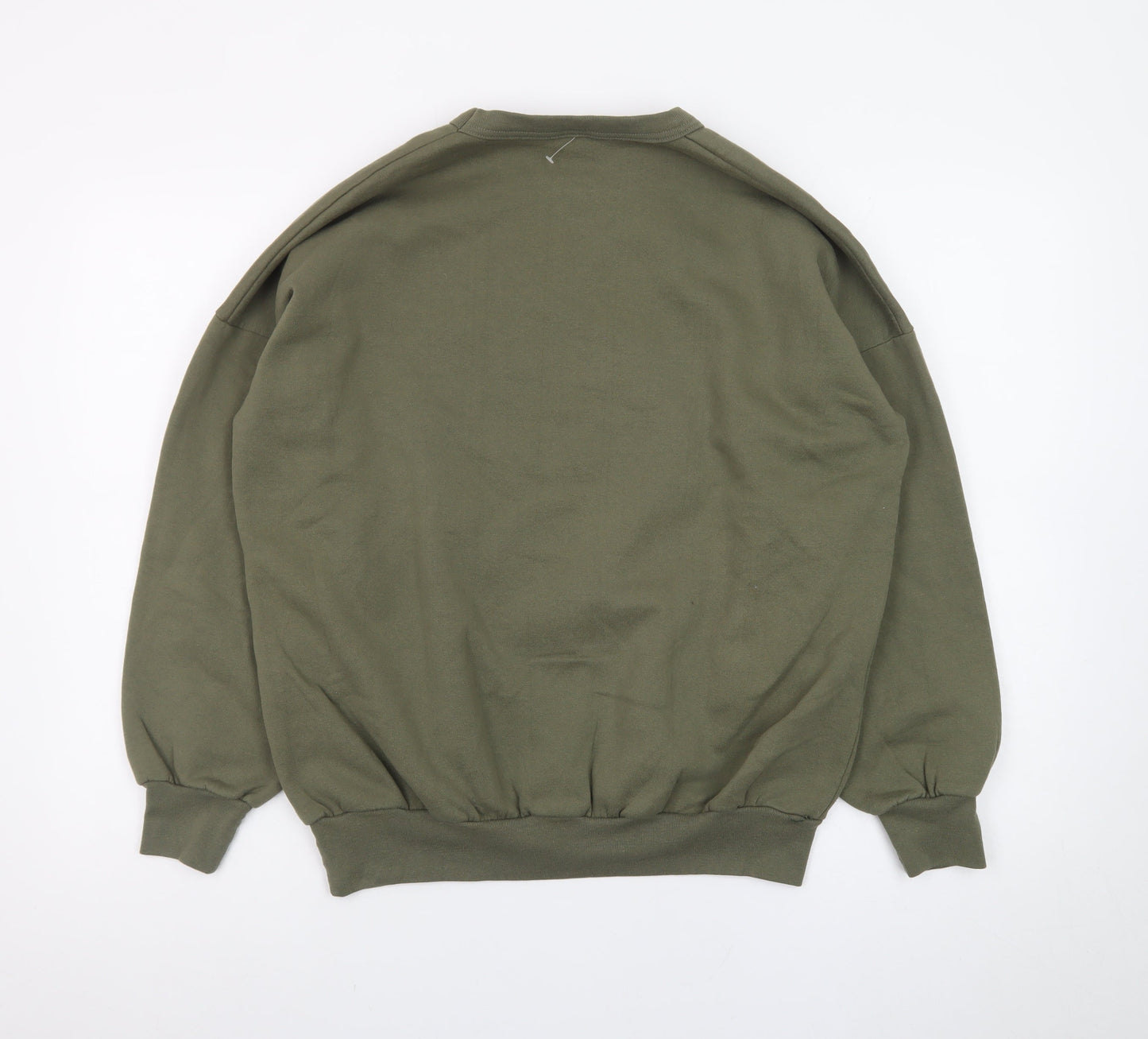 Oceanic Classic Women's Green Wolf Print Pullover Sweatshirt Size S