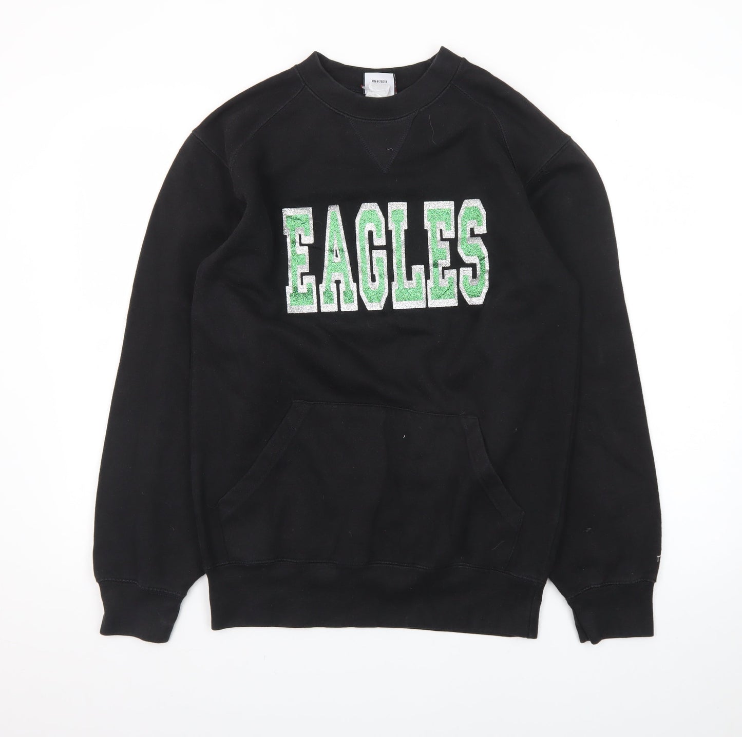 Badger Sport Men's Black Eagles Sweatshirt S Pullover Crew Neck