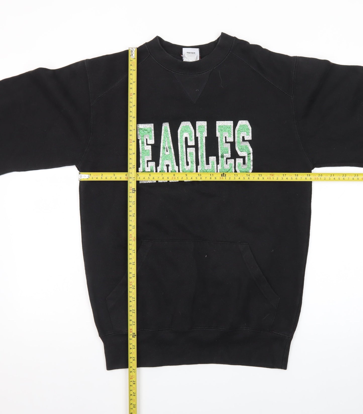 Badger Sport Men's Black Eagles Sweatshirt S Pullover Crew Neck