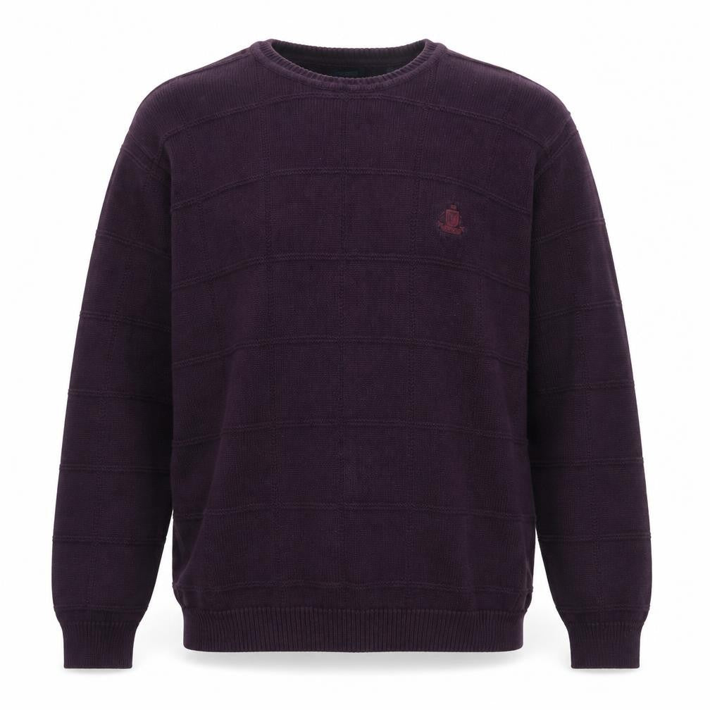 IZOD Men's Purple Cotton Crew Neck Jumper Size L