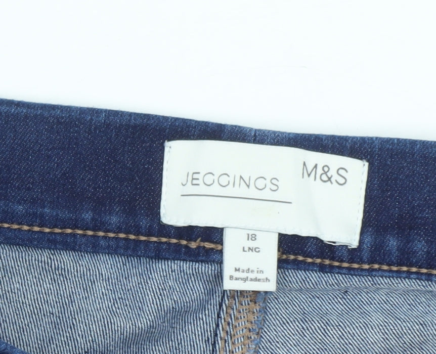 Marks and Spencer Women’s Blue Jegging Jeans Size 18 Long Stretch Denim