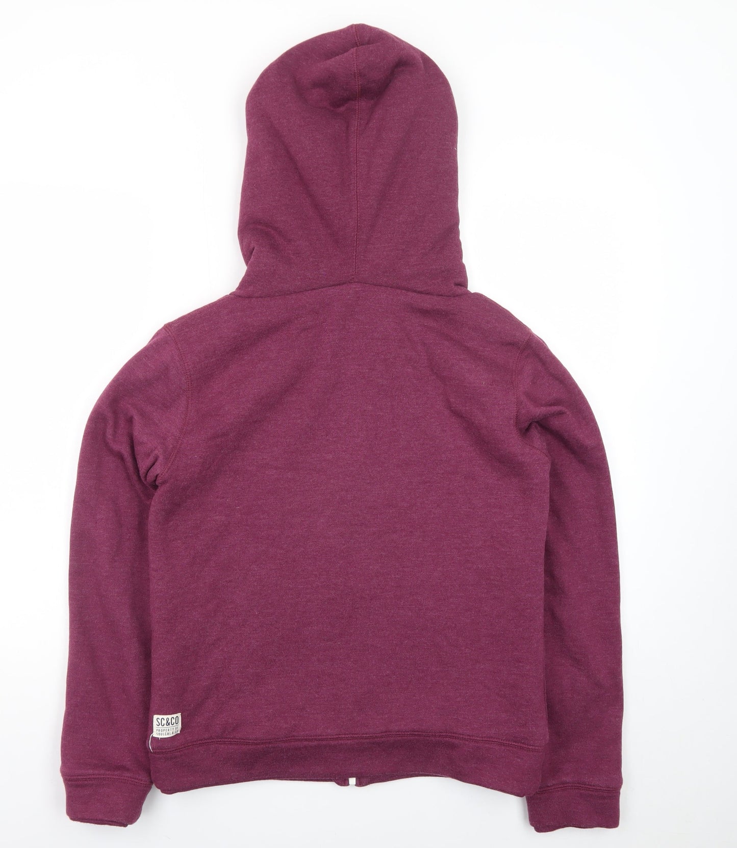 SoulCal & Co Womens Purple Full Zip Hoodie Size 12 Sherpa Lined Casual