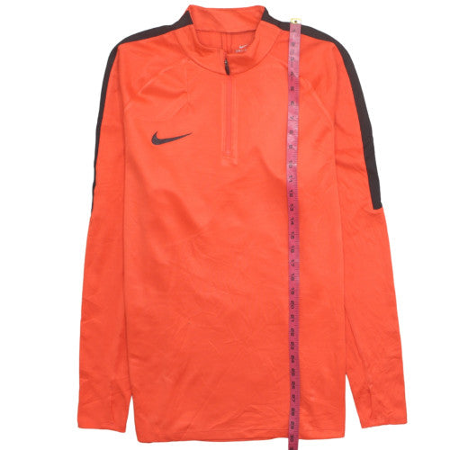 Nike Men's Orange XL Dri-Fit 1/4 Zip Long Sleeve Training Top