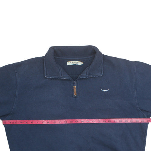 R.M. Williams Men’s Blue 1/4 Zip Fleece Sweatshirt XXL