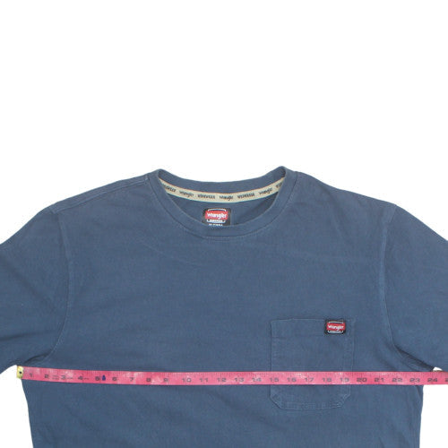 Wrangler Workwear Men's Blue XLT Cotton Crew Neck Short Sleeve T-Shirt