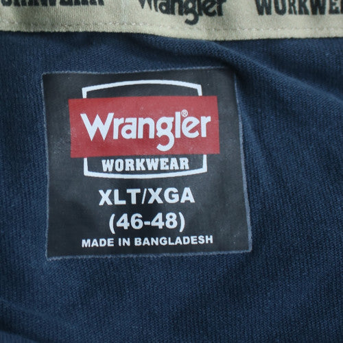 Wrangler Workwear Men's Blue XLT Cotton Crew Neck Short Sleeve T-Shirt