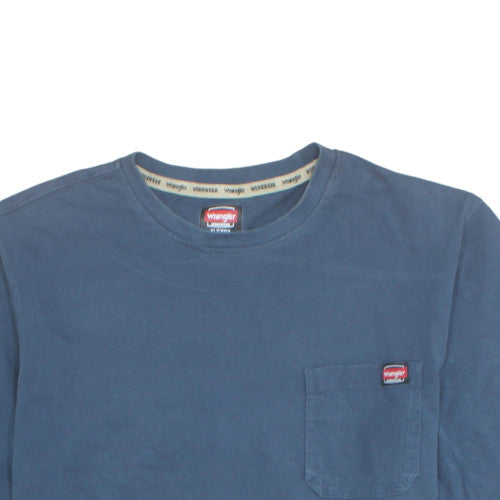 Wrangler Workwear Men's Blue XLT Cotton Crew Neck Short Sleeve T-Shirt