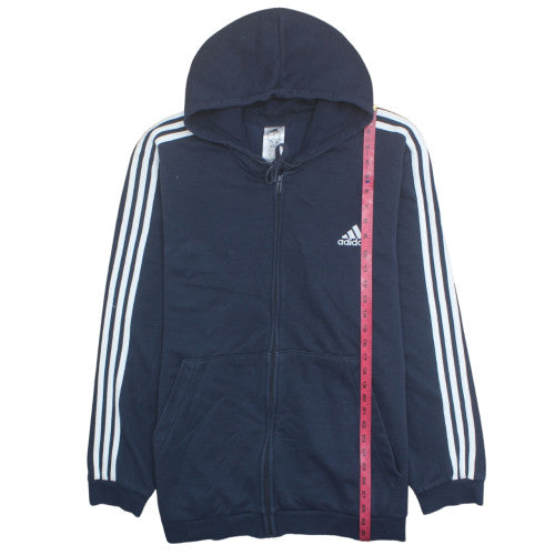 Adidas Mens Navy 3XL Full Zip Hoodie with Logo Detailing