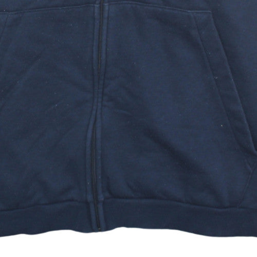 Adidas Mens Navy 3XL Full Zip Hoodie with Logo Detailing