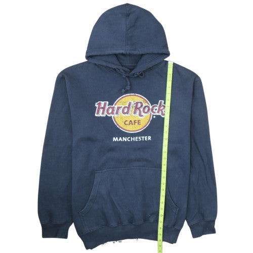 Hard Rock Cafe Men's Blue XL Pullover Hoodie Manchester Logo