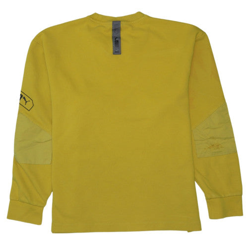 Puma Men's Yellow Crew Neck Pullover Sweatshirt M
