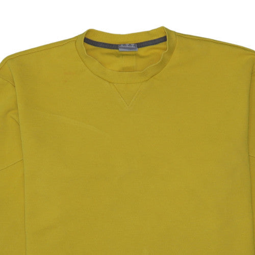 Puma Men's Yellow Crew Neck Pullover Sweatshirt M