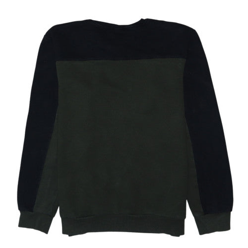 adidas Mens Green Large Pullover Logo Sweatshirt Crew Neck