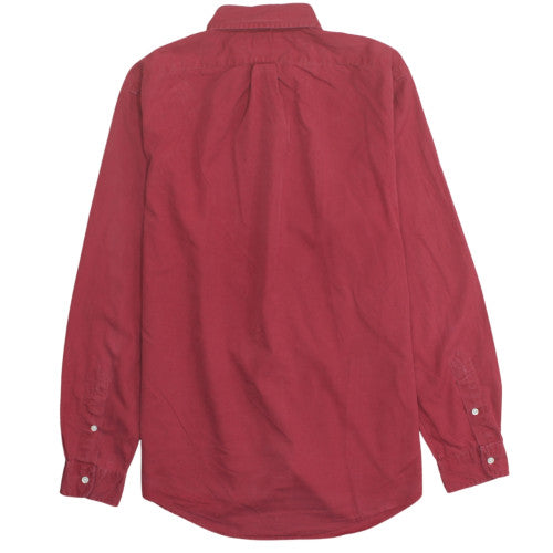 Polo Ralph Lauren Men's Red Custom Fit Long Sleeve Button-Up Shirt Size M
