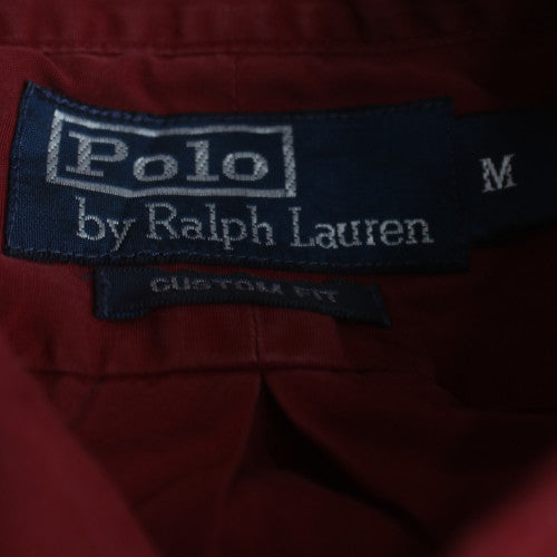 Polo Ralph Lauren Men's Red Custom Fit Long Sleeve Button-Up Shirt Size M