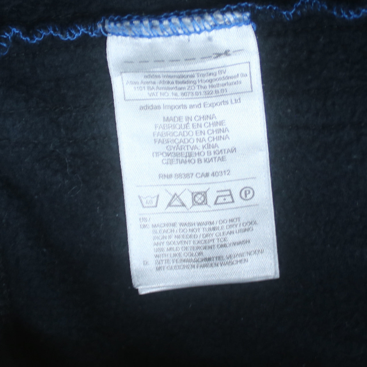 Adidas Mens Navy Blue Jogger Sweatpants M Regular Fit Elastic Waist