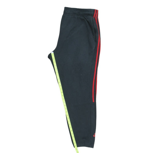 Adidas Men's Black 2XL Jogger Sweatpants with Red Stripes