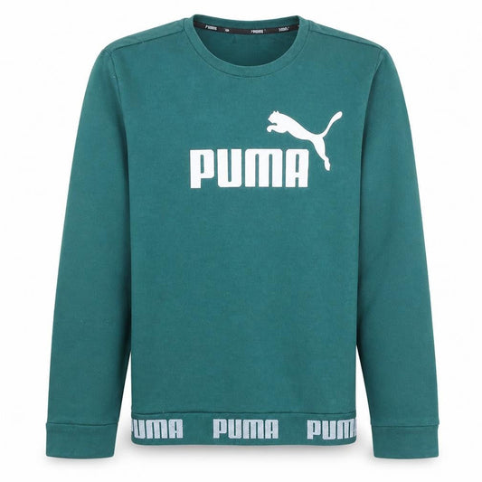Puma Men's Green Graphic Logo Pullover Sweatshirt Size M