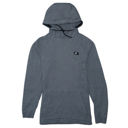 Nike Men’s Grey Pullover Hoodie M Regular Fit Cotton Blend