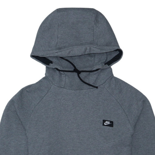 Nike Men’s Grey Pullover Hoodie M Regular Fit Cotton Blend