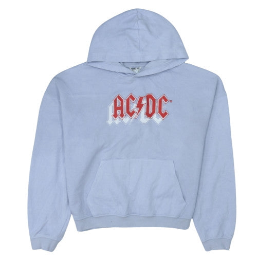 Jennyfer Womens Light Blue ACDC Hooded Pullover Sweatshirt XL