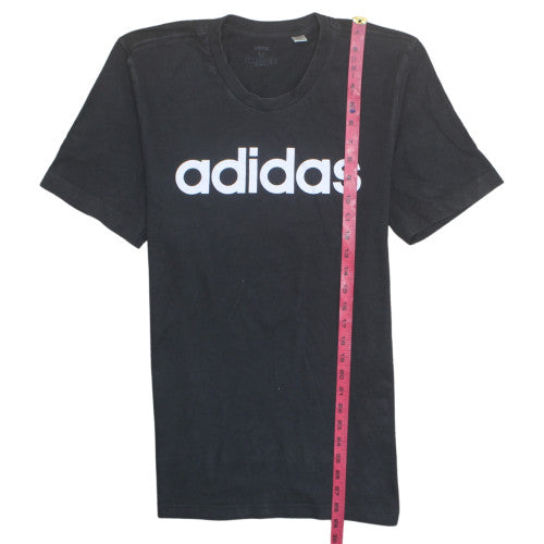 Adidas Men's Black Crew Neck Short Sleeve Graphic T-Shirt Size M