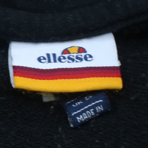 Ellesse Men’s Black Full Zip Hoodie Size S Logo Sportswear