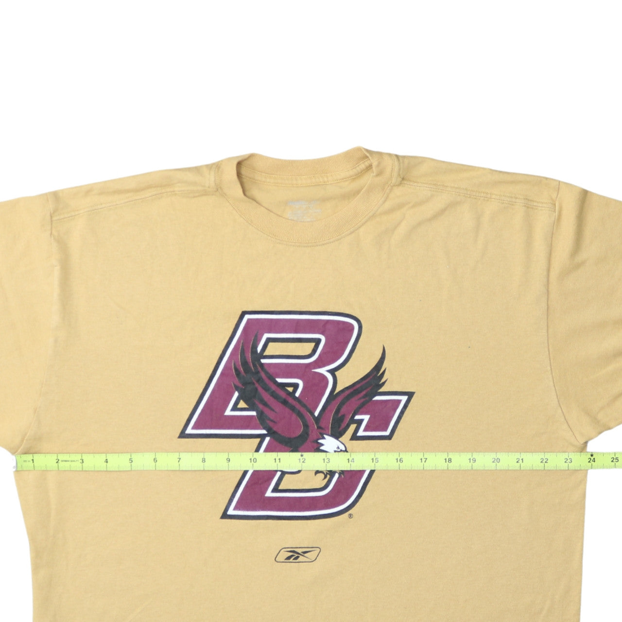 Reebok Men’s Beige BC College Sports Logo T-Shirt Size L