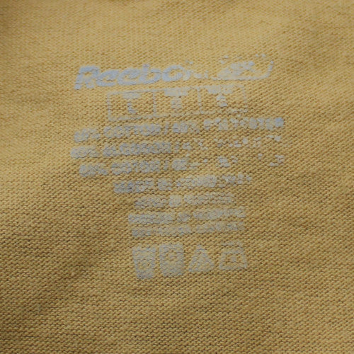 Reebok Men’s Beige BC College Sports Logo T-Shirt Size L