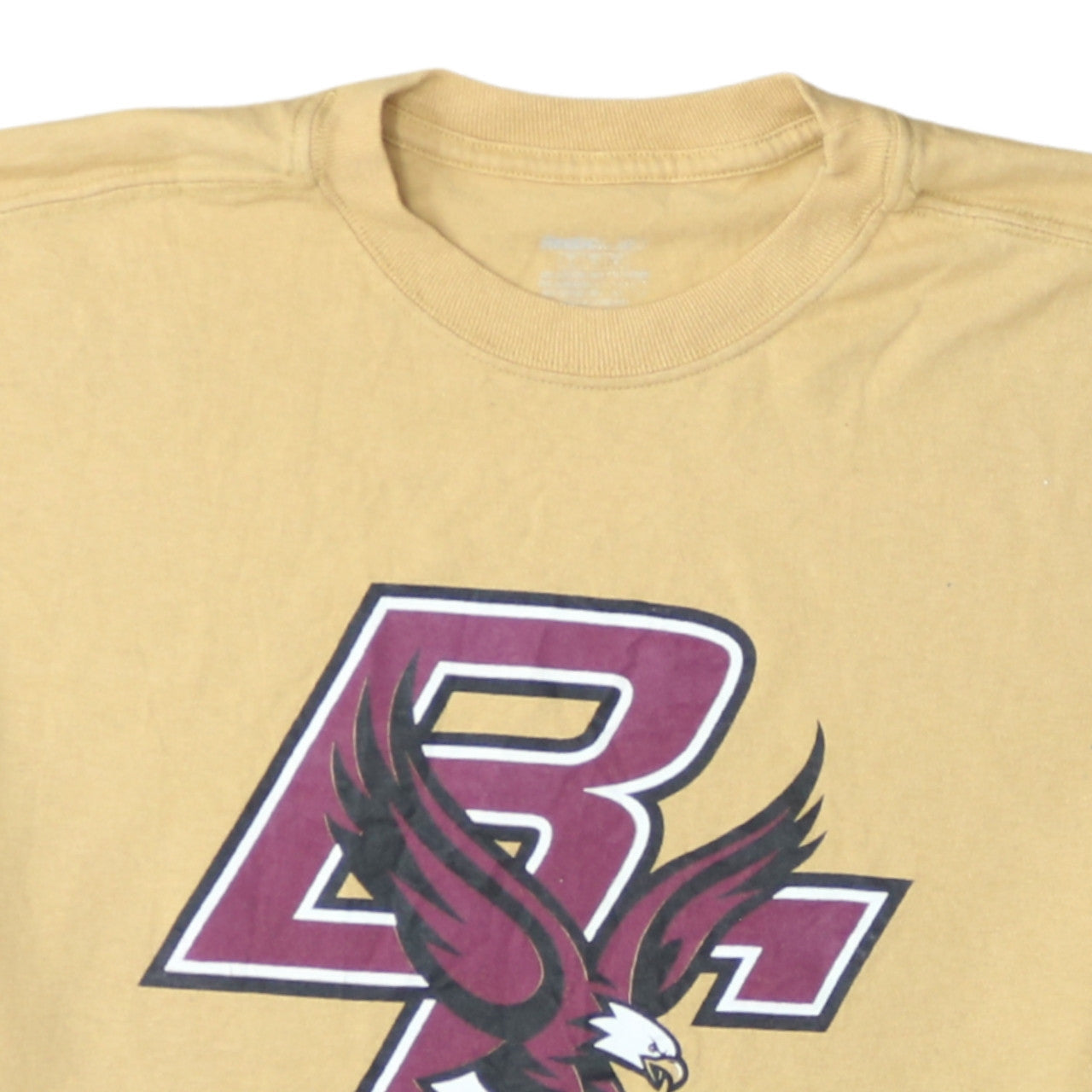 Reebok Men’s Beige BC College Sports Logo T-Shirt Size L