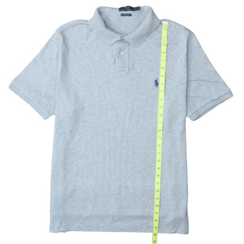 Ralph Lauren Men's Grey Custom Fit Cotton Polo Shirt XL